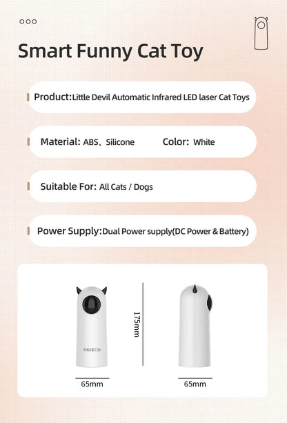 Interactive Smart Cat Toy with LED Laser and Handheld Control