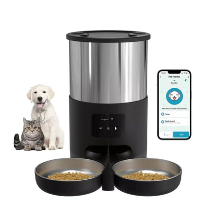 WiFi Automatic Pet Feeder with Stainless Steel Bowl – 4.5L