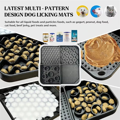 Slow Feeder Mat with Aluminium Bowl — Non-Toxic Silicone Anxiety & Boredom Relief for Dogs & Cats