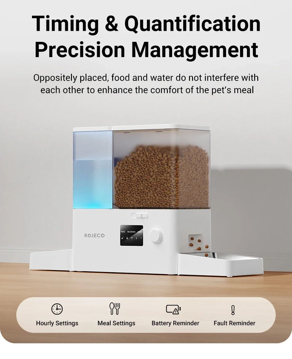 2-in-1 Automatic Pet Feeder & Water Fountain — 8.5L WiFi Smart Dispenser for Cats & Dogs