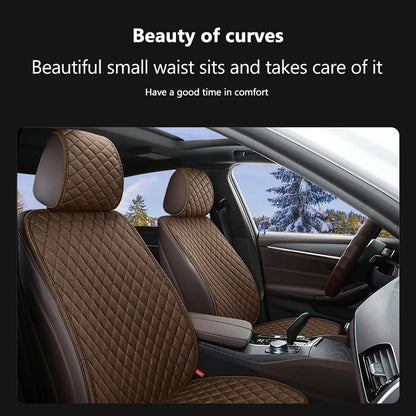 Universal Breathable Flax Car Seat Cover & Cushion Protector