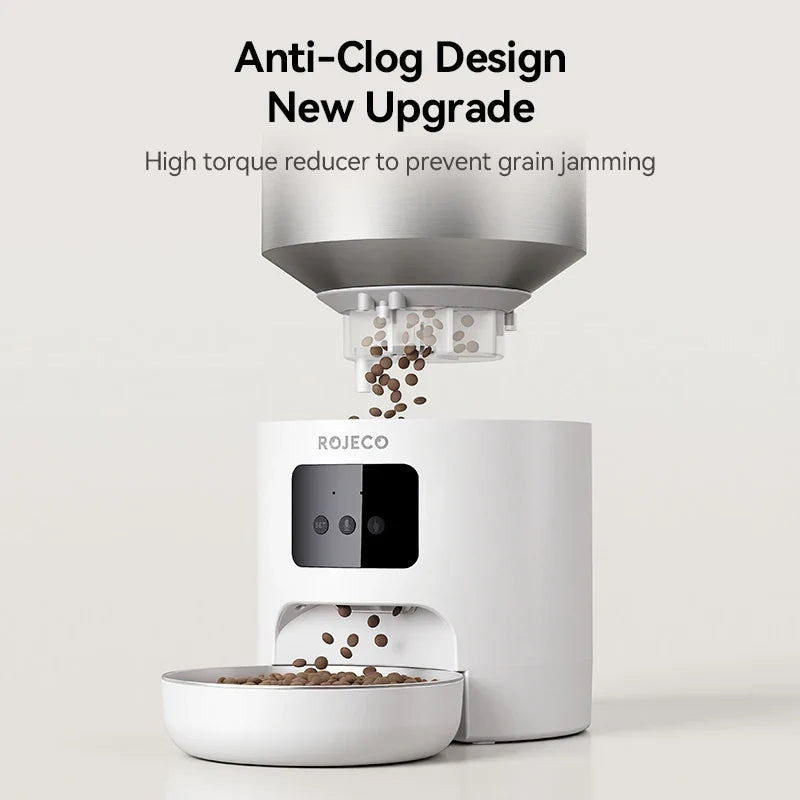 4.5L Smart Pet Feeder with Voice Recording & WiFi App Control