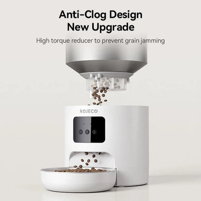 4.5L Smart Pet Feeder with Voice Recording & WiFi App Control