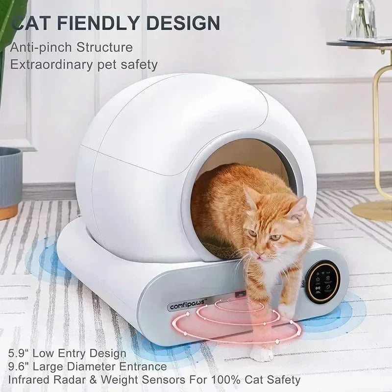 65L Self-Cleaning Automatic Cat Litter Box — App Control, Ionic Deodoriser, Fully Enclosed
