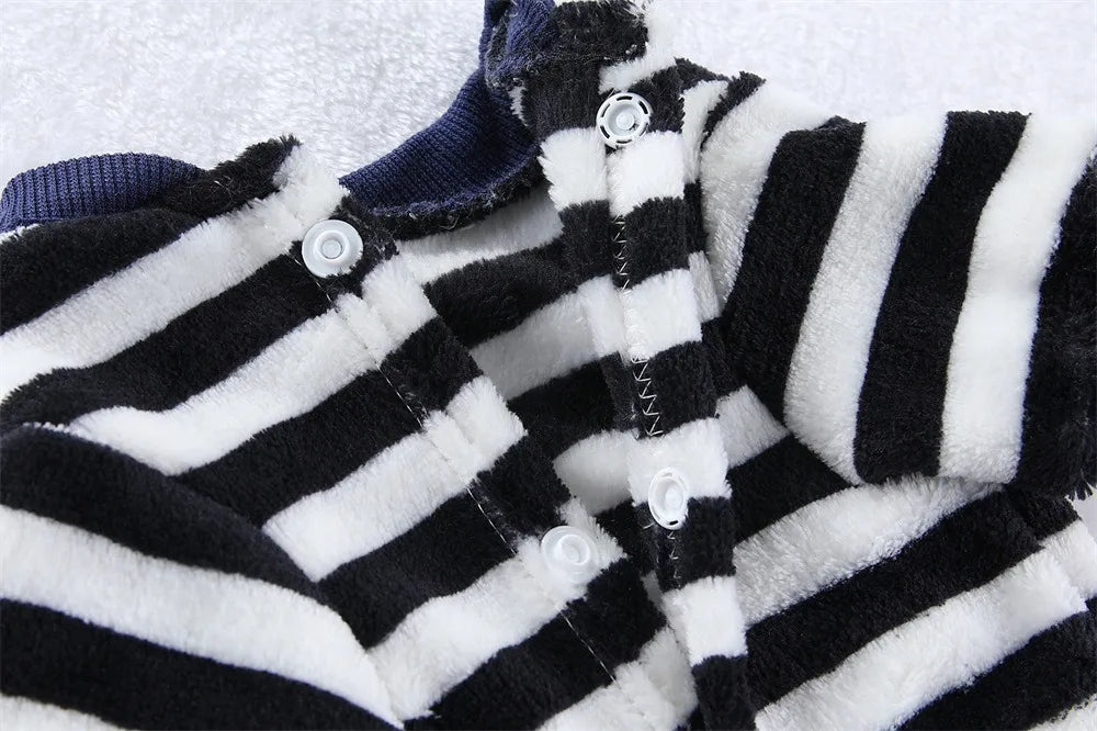 Soft Fleece Jumpsuit with Leash Ring for Small, Medium & Large Dogs & Cats