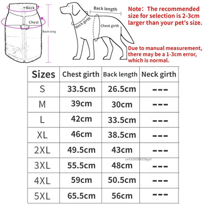 Waterproof Winter Dog Coat - Padded Vest Jacket for All Sizes