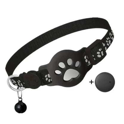 Reflective AirTag Pet Collar with Safety Buckle for Cats & Small Dogs