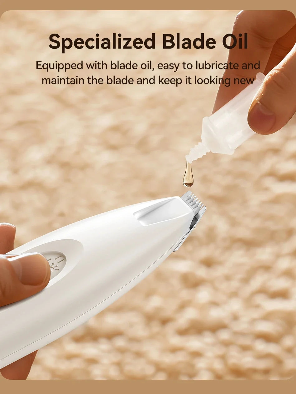 Professional Electric Pet Clipper with LED Light and Rechargeable Battery