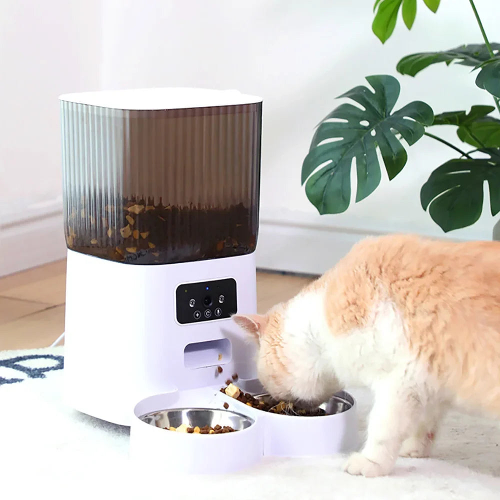 5L Smart WiFi Pet Feeder with Camera – App-Controlled Automatic Food Dispenser for Cats & Dogs