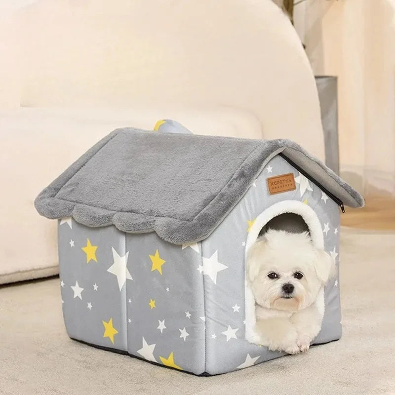 Cosy Pet Basket Bed for Dogs and Cats - Soft Fluffy Cushion