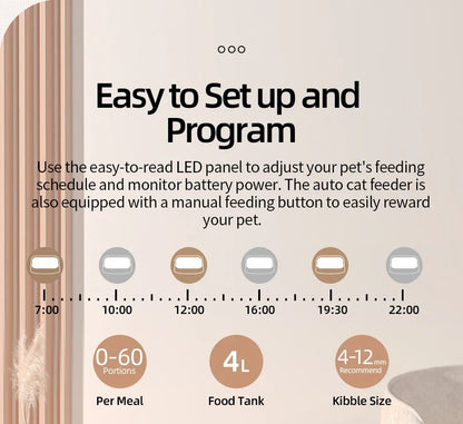 Smart WiFi Automatic Cat Feeder with Remote Control
