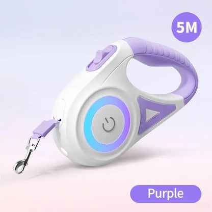 Automatic Retractable Dog Leash with LED Luminous Light for Safe Walking