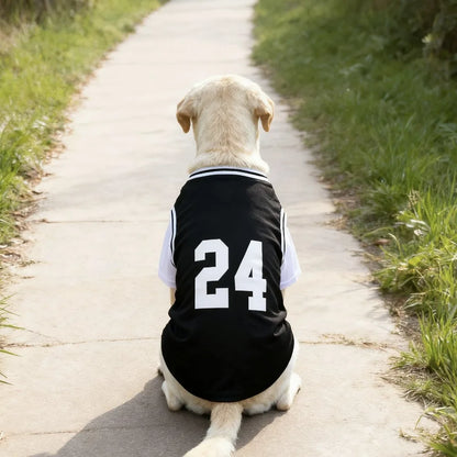 Basketball Print Faux Two-Piece Dog Cooling Vest Shirt | Summer Casual Top for Medium & Large Dogs
