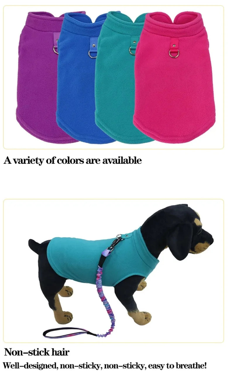 Fleece Vest Jacket for Small Dogs & Cats | Warm Winter Coat for Chihuahuas & French Bulldogs