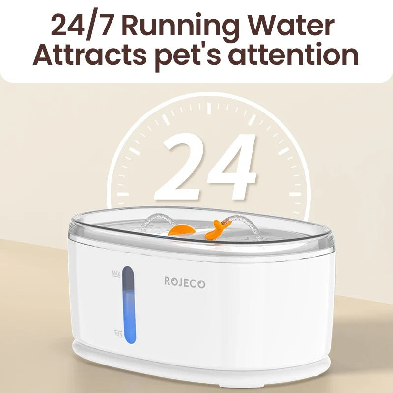 Dual Bowl Automatic Pet Water Fountain for Multiple Cats and Dogs