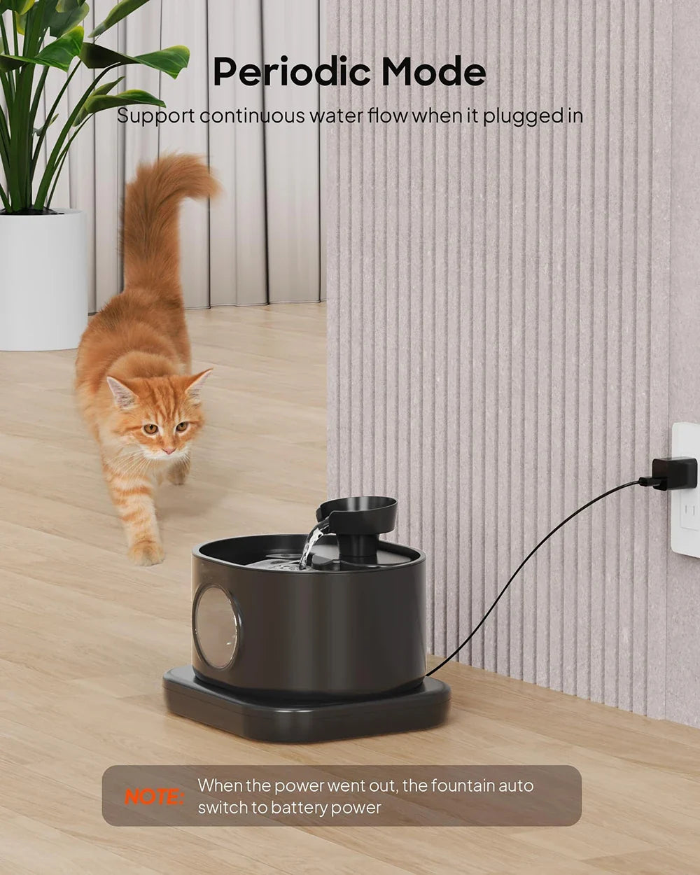 Wireless Pet Water Fountain with Filtration - 2.8L Silent Rechargeable Dispenser