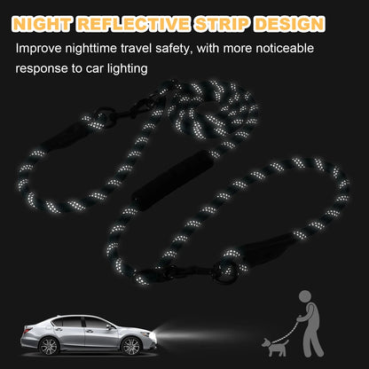 Heavy Duty Multi-Function Dog Lead with Padded Handle – 7.5ft Hands-Free