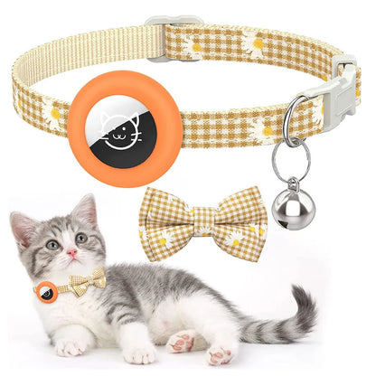 Breakaway Cat Collar with AirTag Holder & Bell