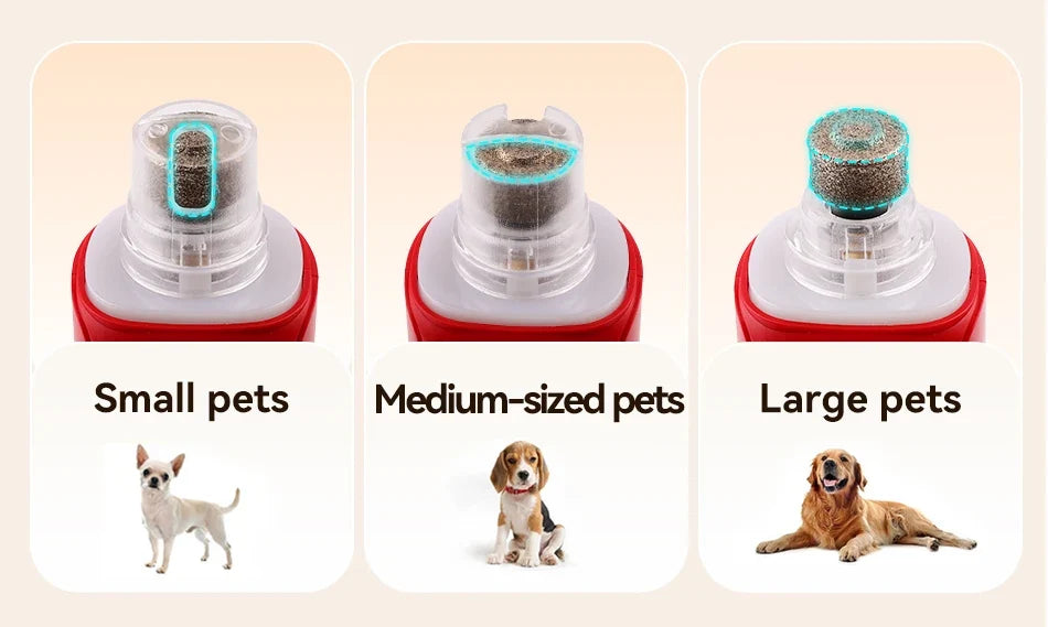 Electric Pet Nail Grinder with LED Light - Rechargeable Dog Cat Claw Trimmer