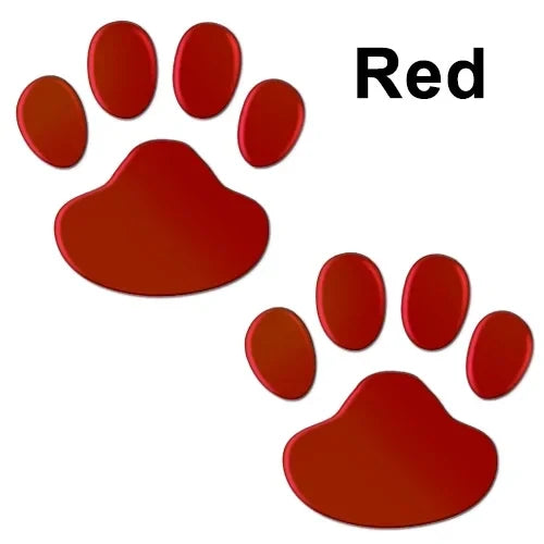 3D Paw Print Car Stickers - Animal Footprint Decals (2-Pack)