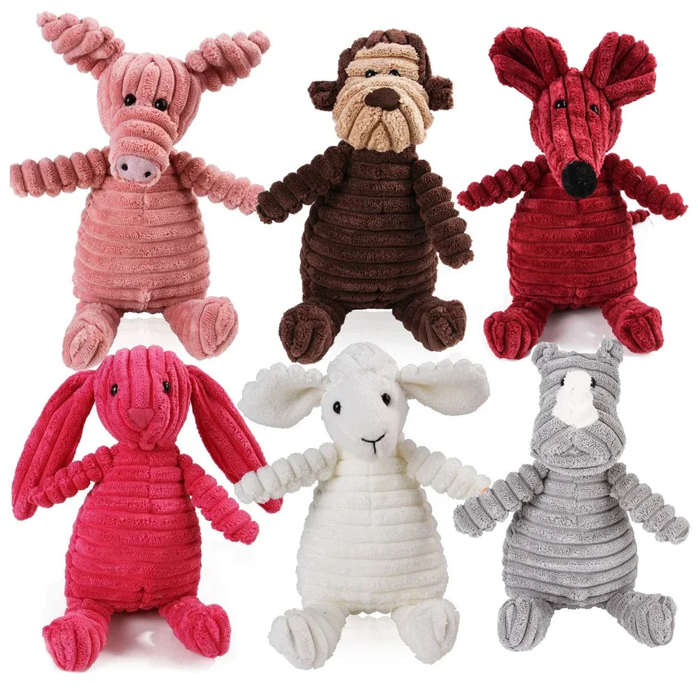 Corduroy Plush Squeaky Toy for Dogs