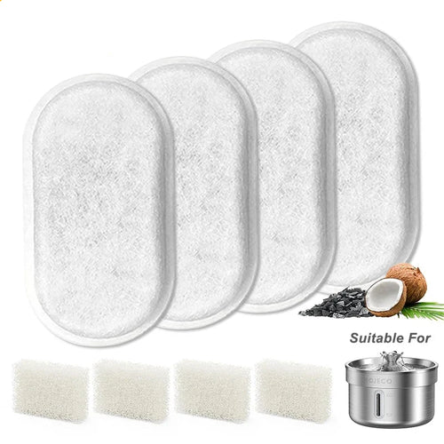 Water Fountain Replacement Filters - 2L Stainless Steel Pet Fountain Purifier