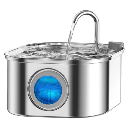 Stainless Steel Smart Pet Water Fountain with Sensor — 3.2L