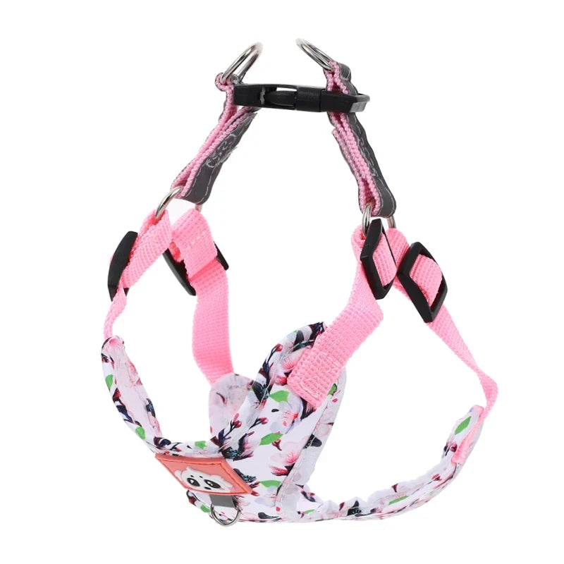 Adjustable Dog Harness & Leash Set with Reflective Strips