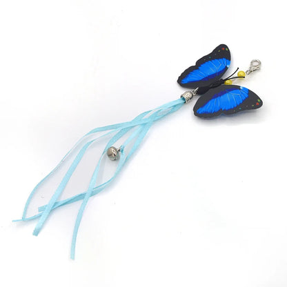 Feather Wand Cat Toy with Bell & Worm String - Interactive Teaser Set