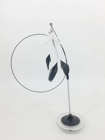 Hands-Free Suction Cup Cat Toy - Interactive Feather Wand Set