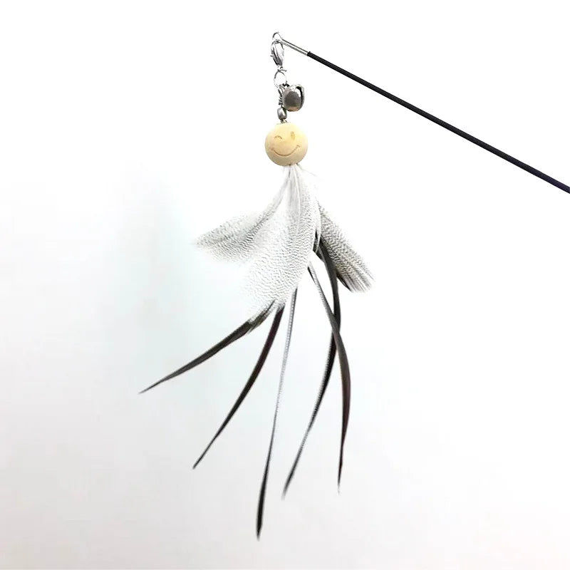 Hands-Free Suction Cup Cat Toy - Interactive Feather Wand Set