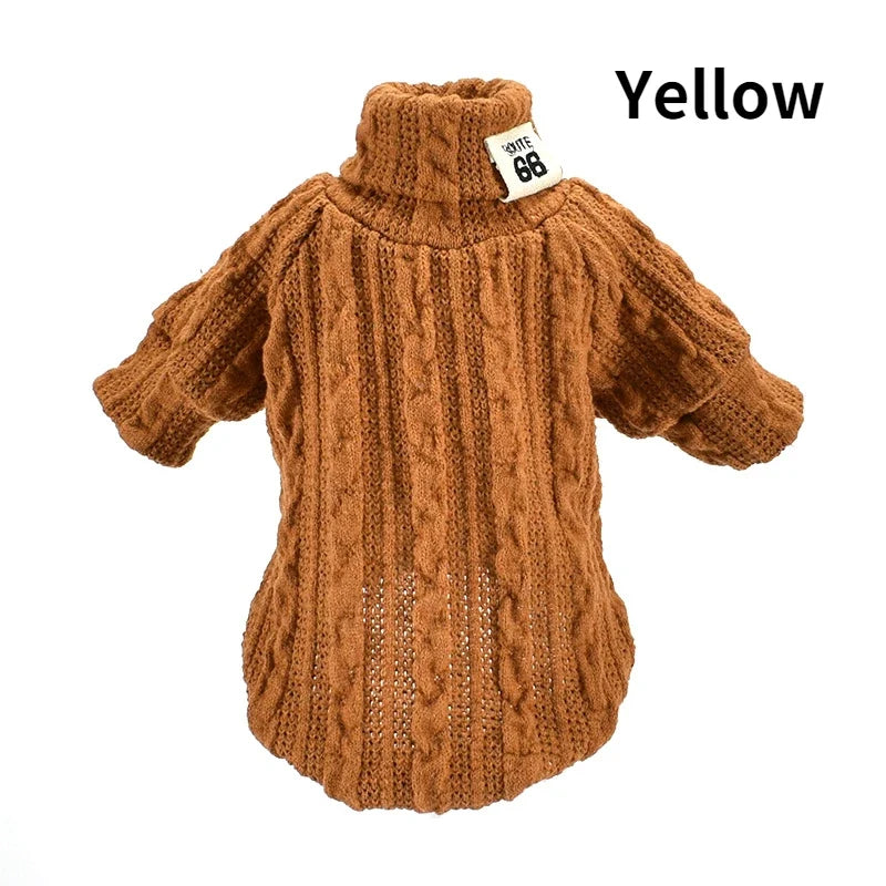 Knitted Turtleneck Dog Sweater