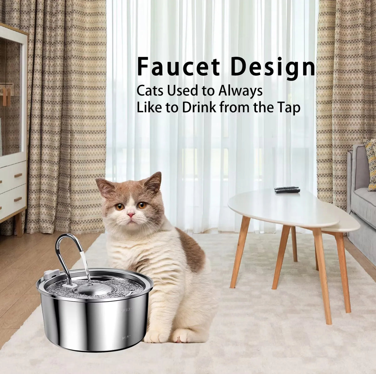 3.2L Stainless Steel Pet Water Fountain — Silent Filter Pump for Cats & Dogs