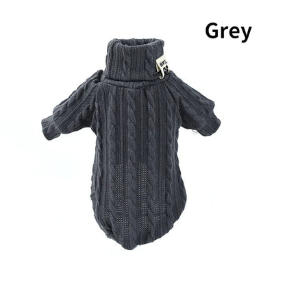 Knitted Turtleneck Dog Sweater