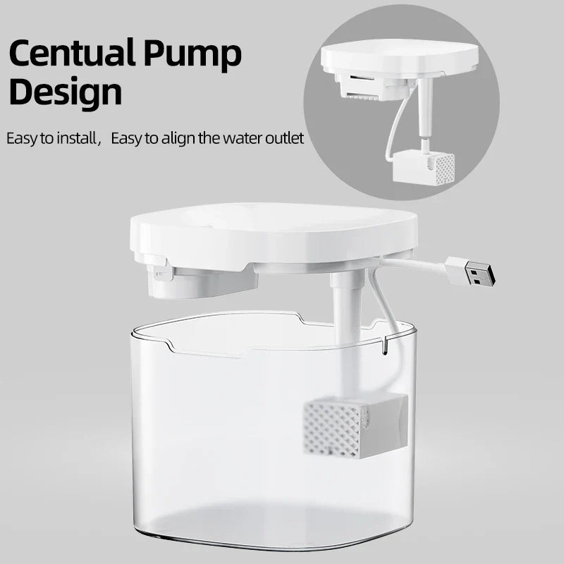 Water Fountain Replacement Pump - 1.5L Pet Water Dispenser Motor