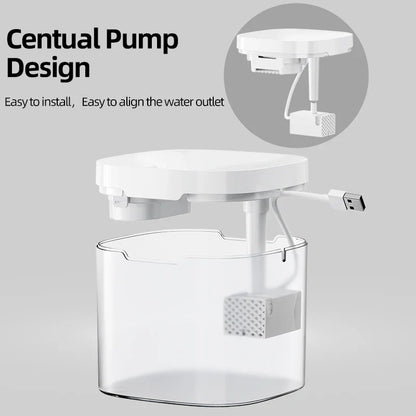 Water Fountain Replacement Pump - 1.5L Pet Water Dispenser Motor