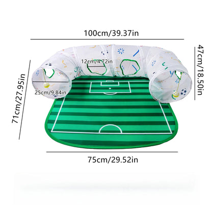 Football Field Cat Tunnel Toy