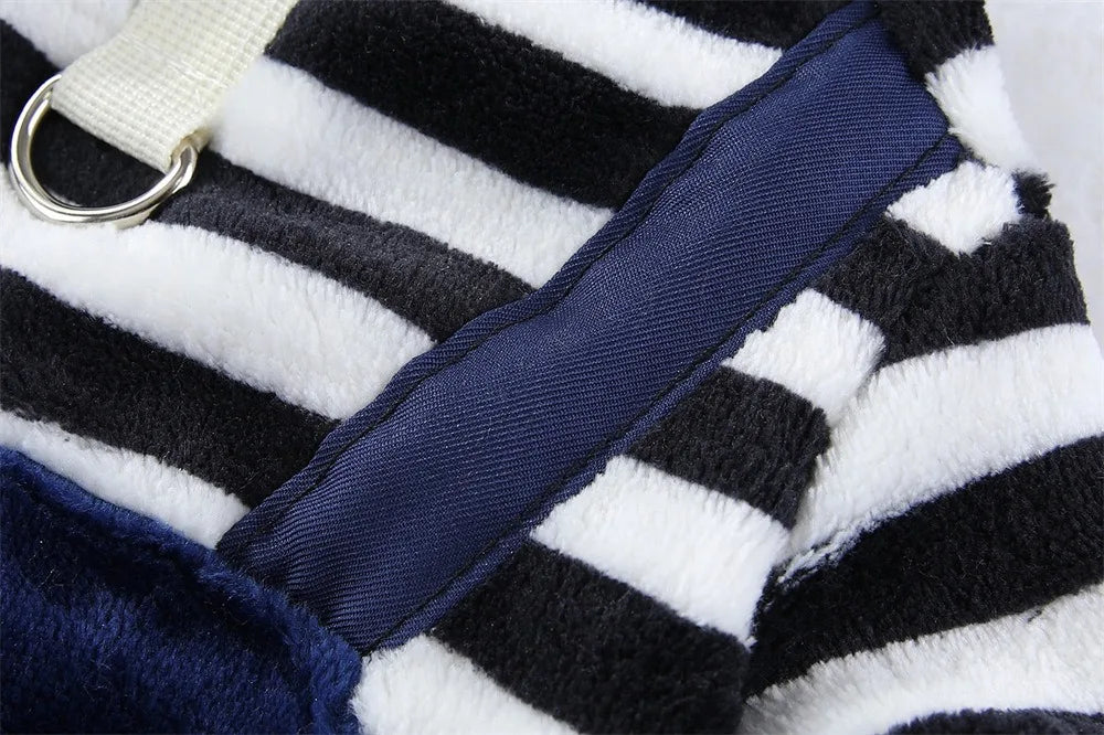 Soft Fleece Jumpsuit with Leash Ring for Small, Medium & Large Dogs & Cats