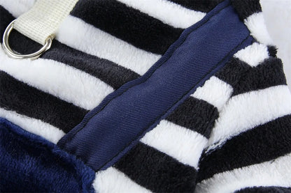 Soft Fleece Jumpsuit with Leash Ring for Small, Medium & Large Dogs & Cats