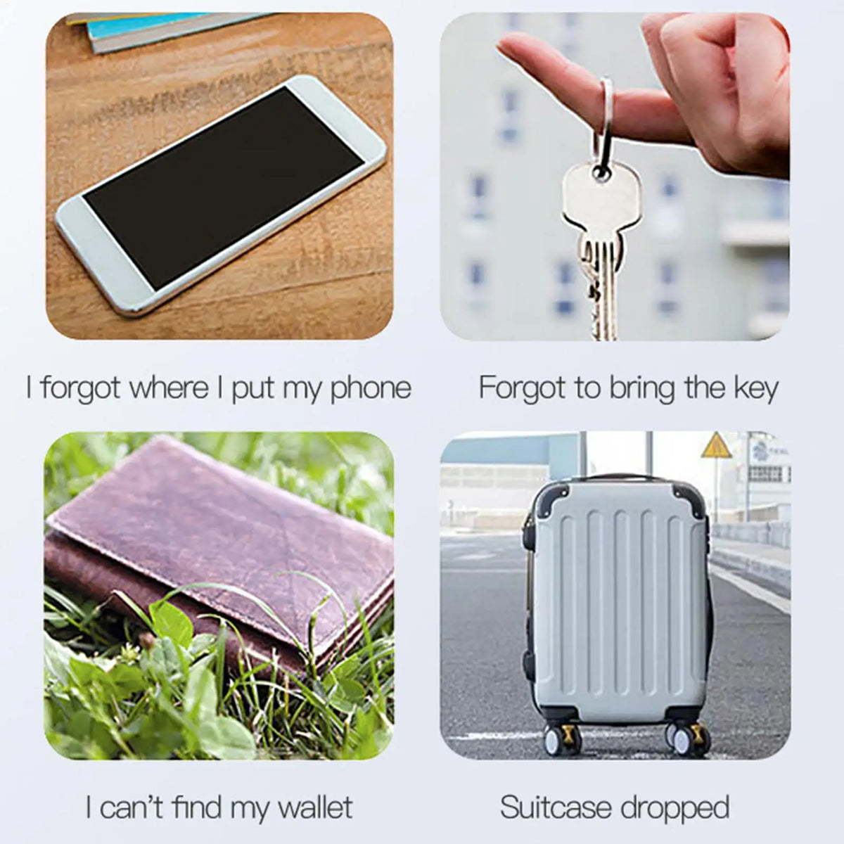 Round Bluetooth Anti-Lost Tracker Tag for Pets, Keys & Bags