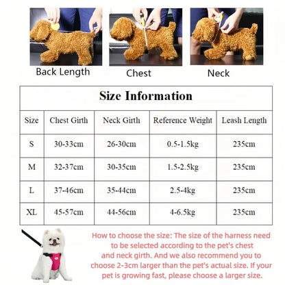 Breathable Vest Harness & Leash Set for Small Dogs