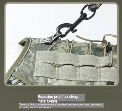 No-Pull Reflective Tactical Dog Harness Vest