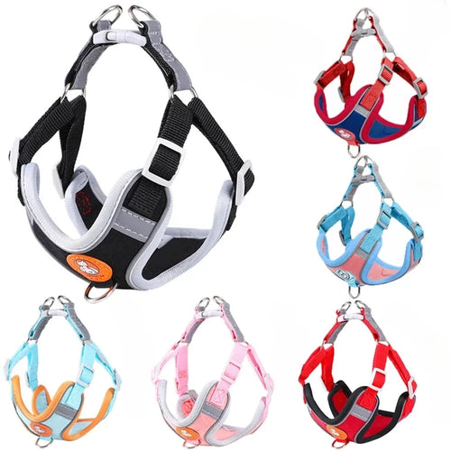 Breathable Reflective Dog Harness - Adjustable for Small Dogs & Puppies