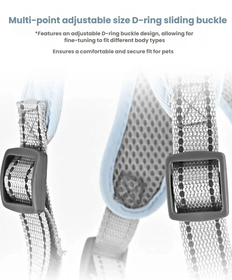 Reflective X-Shape Dog Harness & Leash Set | Adjustable Quick-Release Vest for Small & Medium Dogs