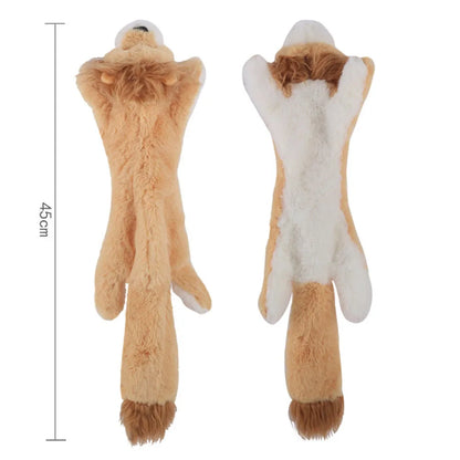 Stuffing-Free Squeaky Dog Toy with Crinkle