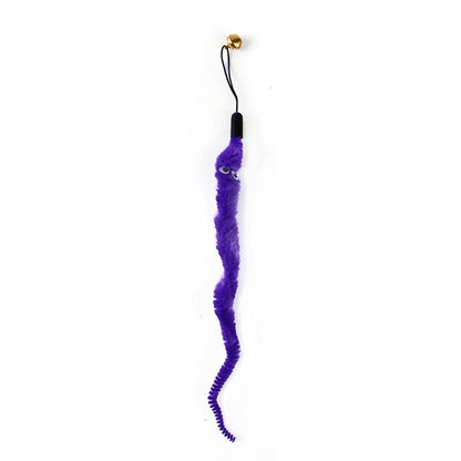 Interactive Cat Wand Toy - Feather and Bell Teaser Stick for Kittens