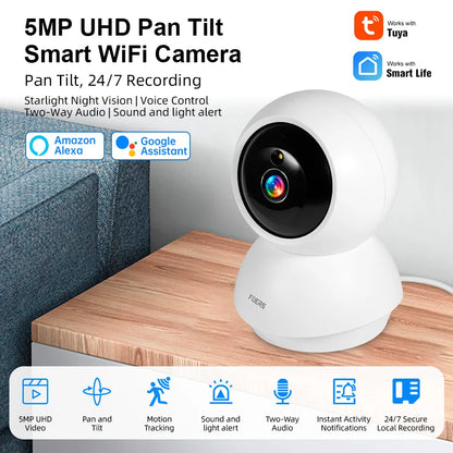 Smart WiFi Pet Camera with AI Tracking & Night Vision