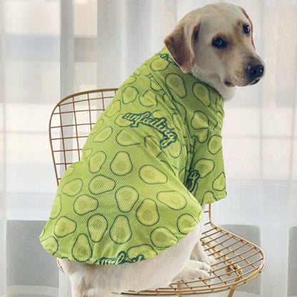 Cartoon Print Dog Cooling Vest Shirt | Soft Summer Top for Medium & Large Dogs