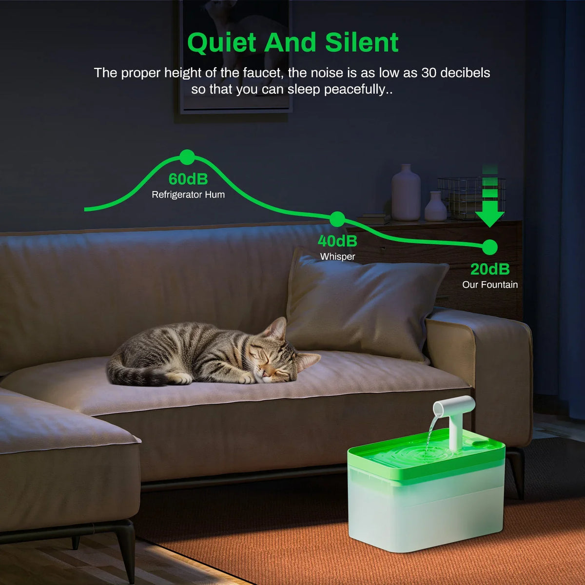 Automatic Pet Water Fountain with Sensor