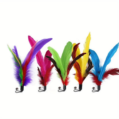 Retractable Cat Wand 11-Pack Set with Bells